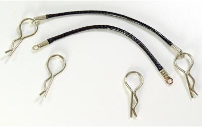 Absima Karosseriesplinte mit Seil, schwarz