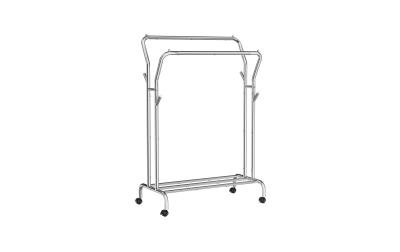 Songmics Kleiderständer mit Räder, Weiss