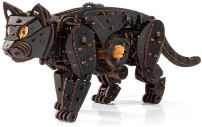 EWA Katze 3D Holzbausatz Schwarz