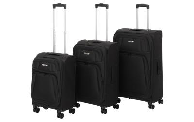 KOOR Stoffkoffer 3er Set schwarz