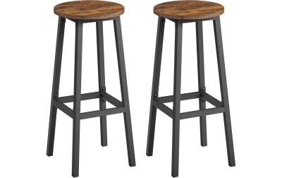 Vasagle Barhocker, 2er Set, Braun-Schwarz