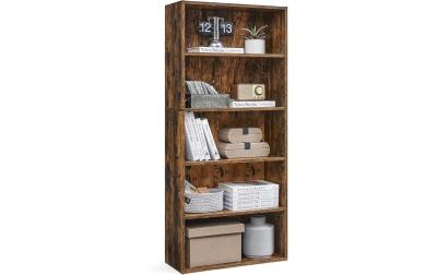 Vasagle Bücherregal, 5 Regalflächen, Braun