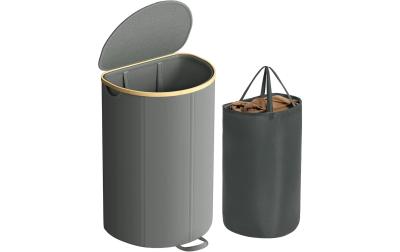 Songmics Wäschekorb Grau