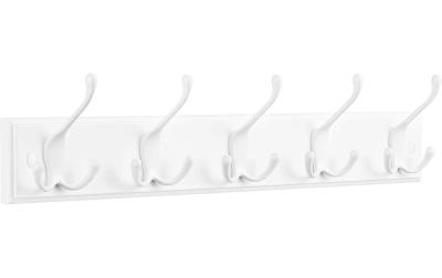 Songmics Garderobe mit 4 Haken, Weiss