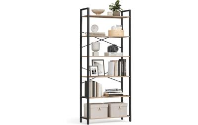 Vasagle Regal Vintagebraun-Schwarz,6 Ebenen