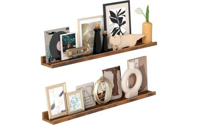 Vasagle Wandregal Braun, 2er Set