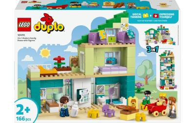 Modernes Familienhaus mit Figuren3-in-1