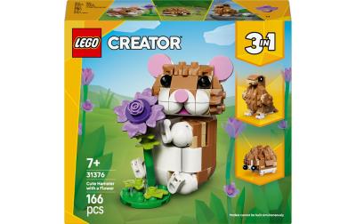 Niedlicher Hamster mit Blume