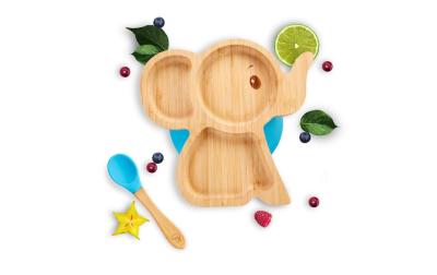 Kleinfuchs Kinderteller Elefant Blau