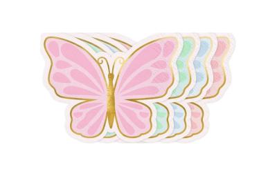 Partydeco Servietten Schmetterling