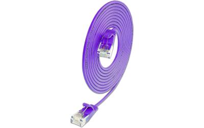 SLIM Patchkabel: U/UTP, 10cm, violett