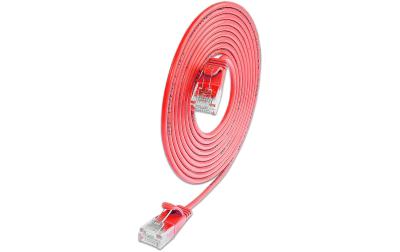 SLIM Patchkabel: U/UTP, 15cm, rot
