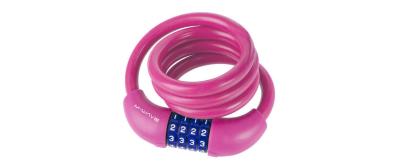 M-WAVE DS 12.10 S Spiralkabelschloss pink