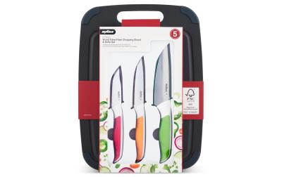 Zyliss Schneidebrett & 3-tlg Messerset