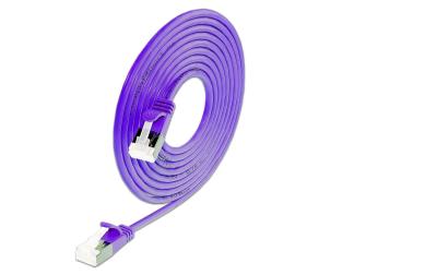 Slim Wirewin Patchkabel: U/FTP, 5.0m,violet