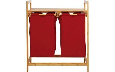 Lumaland Wäschekorb Bambus Rot