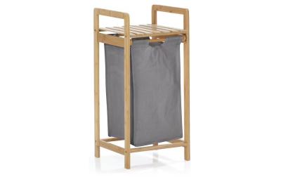 Lumaland Wäschekorb Bambus Grau