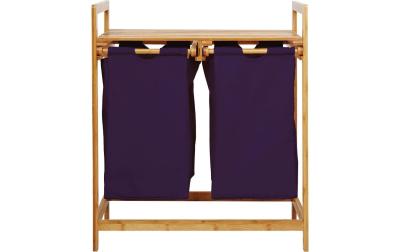 Lumaland Wäschekorb Bambus Lila