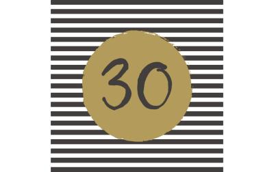 Paper+Design Servietten 30th Birthday