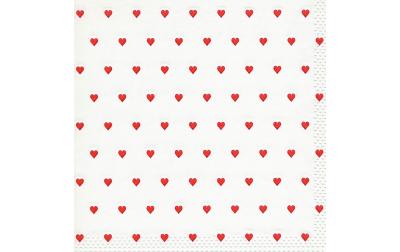 Paper+Design Servietten coeurs red