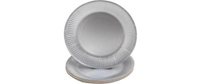 PRO nappe Einweg-Teller Silbe metal,10 Stk.