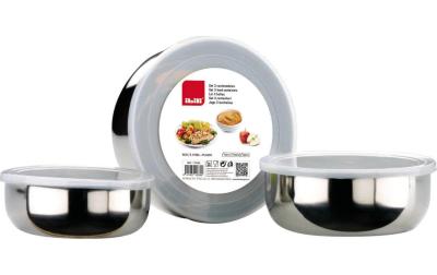 Ibili Set aus 3 Edelstahlbehältern