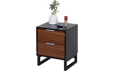 relaxdays Nachttisch mit 2 Schubladen