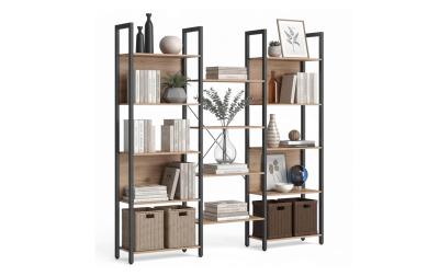 relaxdays Bücherregal Industrial 14 Abl.