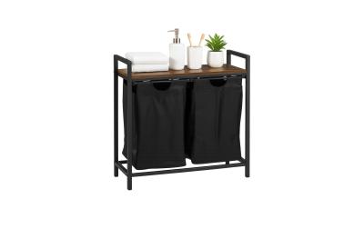 relaxdays Wäschesammler mit 2 Fächern