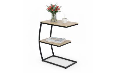 relaxdays Beistelltisch in C-Form