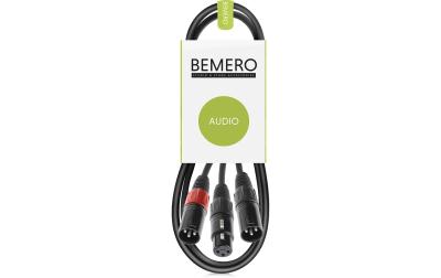 Bemero BAC4043-75BK XLRf - 2x XLRm 0.75m