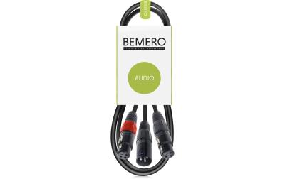 Bemero BAC4142-75BK XLRm - 2x XLRf 0.75m
