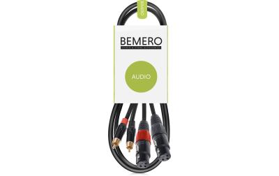 Bemero BAC2544-75BK 2x XLRf - 2x RCAm 0.75m