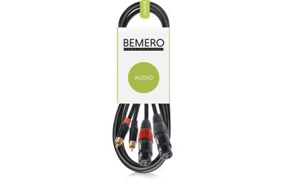 Bemero BAC2544-150BK 2x XLRf - 2x RCAm 1.5m