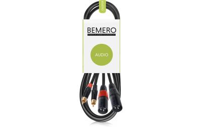Bemero BAC2545-150BK 2x XLRm - 2x RCAm 1.5m