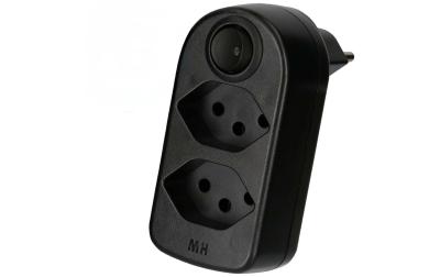 Abzweigstecker ADAPT 2xT13 schwarz