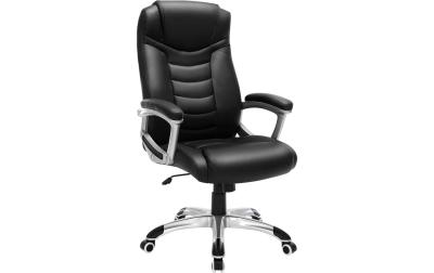 Songmics Bürostuhl Chefsessel schwarz