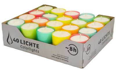 WenzelTeelichter bunteHülle,40Stk