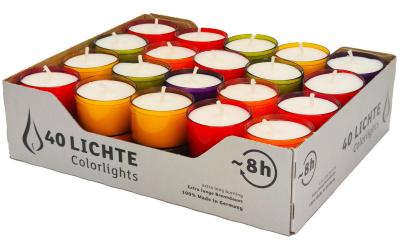 WenzelTeelichter bunteHülle,40Stk