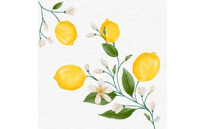Duni Servietten Bio DSF Lemon Fiesta