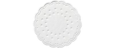 Duni Untersetzer Rund 7.5cm weiss