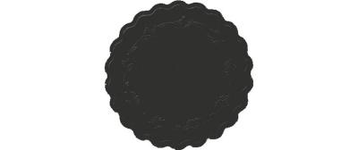 Duni Untersetzer Rund 9cm Romance schwarz