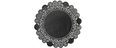 Duni Tortenspitzen Rund 30cm schwarz