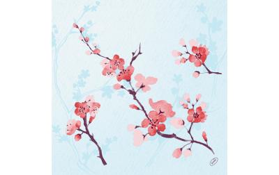 Duni Servietten 4-lagig Cherry Breeze