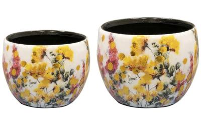 Chalet Topf Satz von 2 Floral
