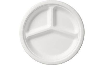 Duni Teller Bagasse weiss 26cm 3-geteilt
