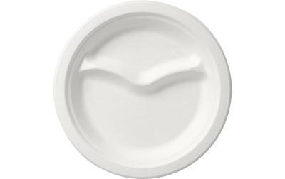 Duni Teller Bagasse weiss 22cm 2-geteilt