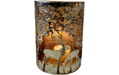 Chalet Windlicht Hirschkrönung S