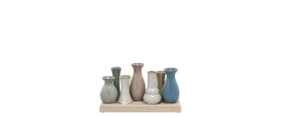 Chic Antique Vasen auf Tablett