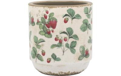 Chic Antique Übertopf mit Erdbeeren